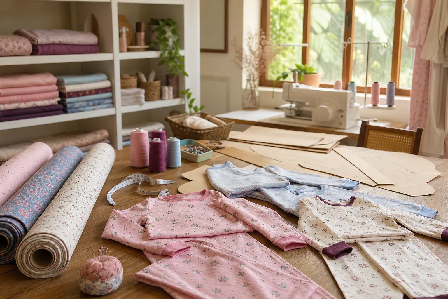 Produção de pijamas em pequena escala em Curitiba
