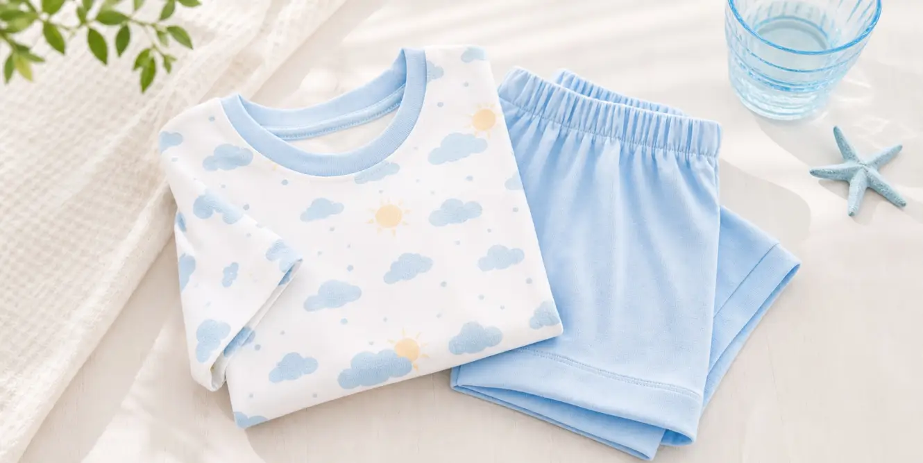Pijama de verão leve com manga curta